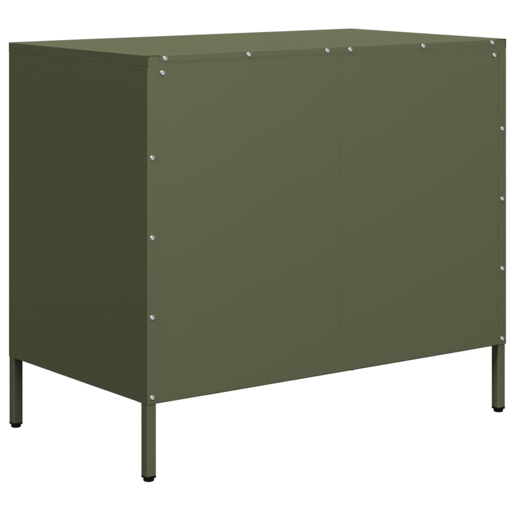 Buffet vert olive 68x39x58,5 cm acier laminé à froid - XIOS