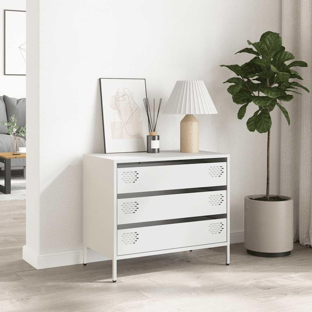 Buffet blanc 68x39x58,5 cm acier laminé à froid - XIOS