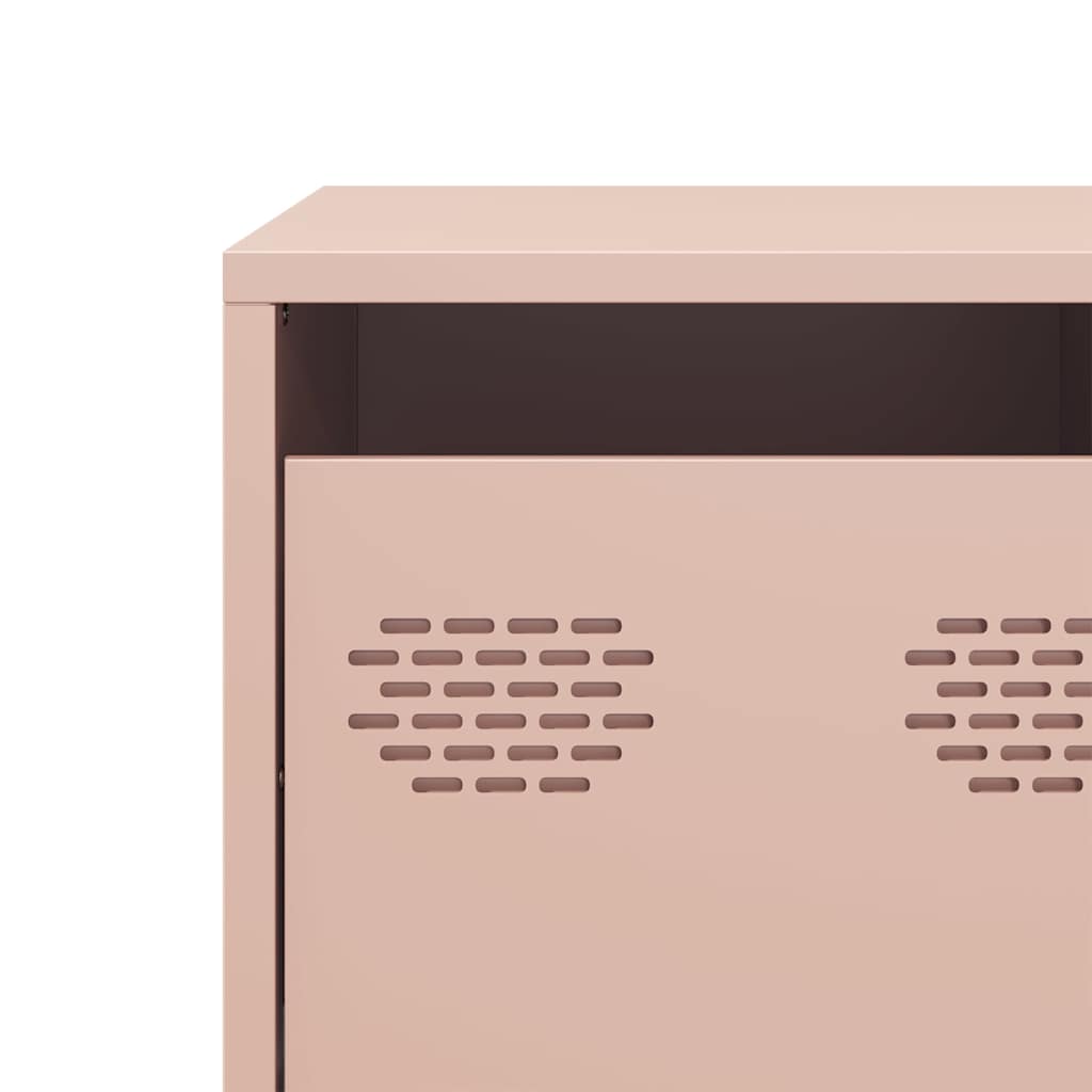 Meuble TV rose 135x39x43,5 cm acier laminé à froid - XIOS