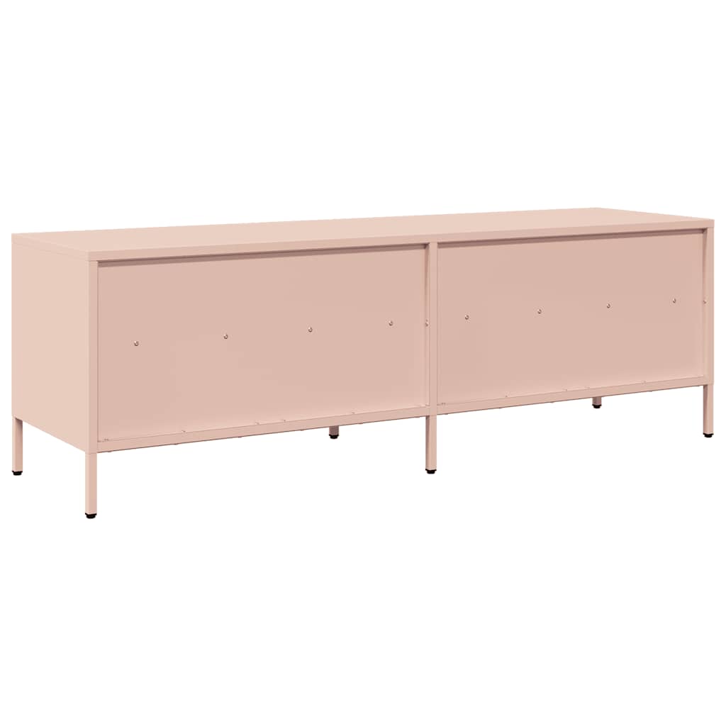 Meuble TV rose 135x39x43,5 cm acier laminé à froid - XIOS