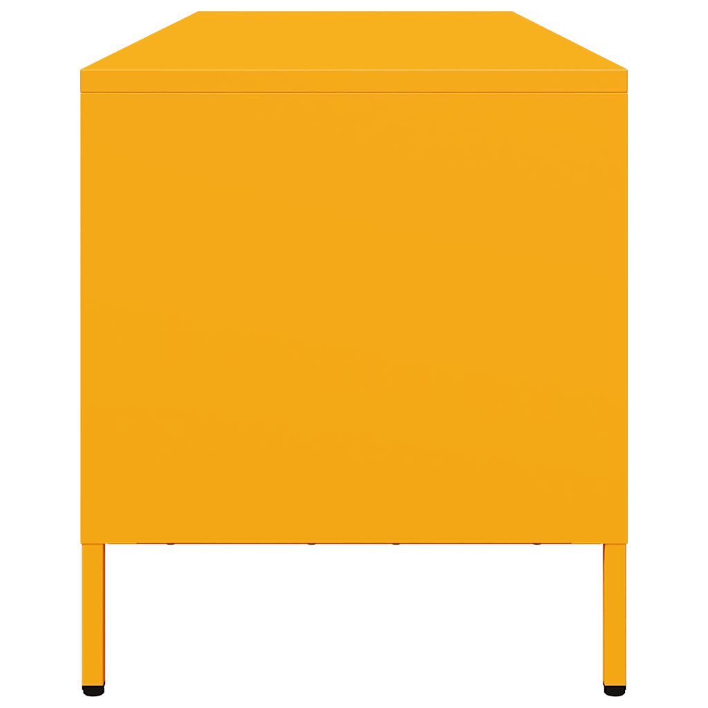 Meuble TV jaune moutarde 135x39x43,5 cm acier laminé à froid - XIOS