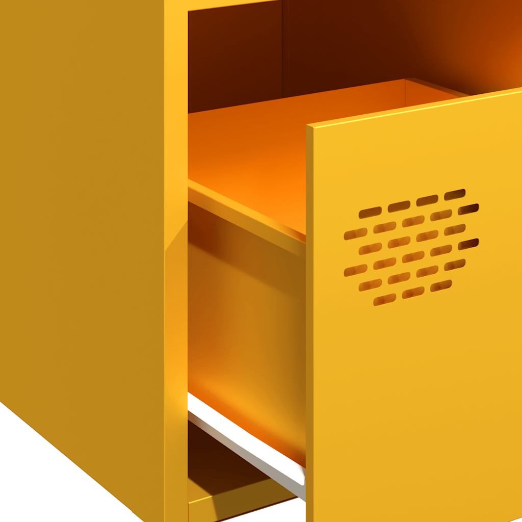 Buffet jaune moutarde 35x39x73,5 cm acier laminé à froid - XIOS