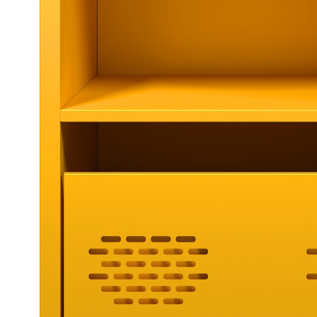 Buffet jaune moutarde 35x39x73,5 cm acier laminé à froid - XIOS