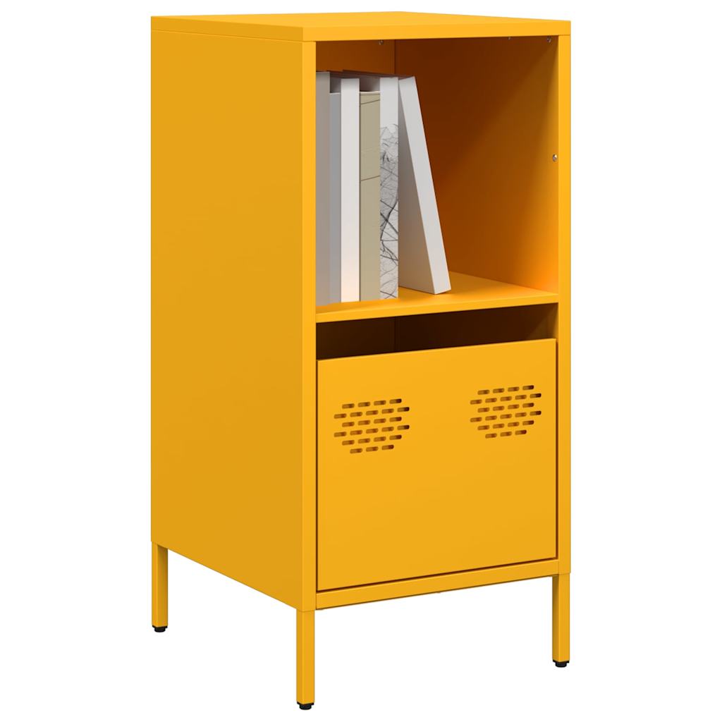 Buffet jaune moutarde 35x39x73,5 cm acier laminé à froid - XIOS