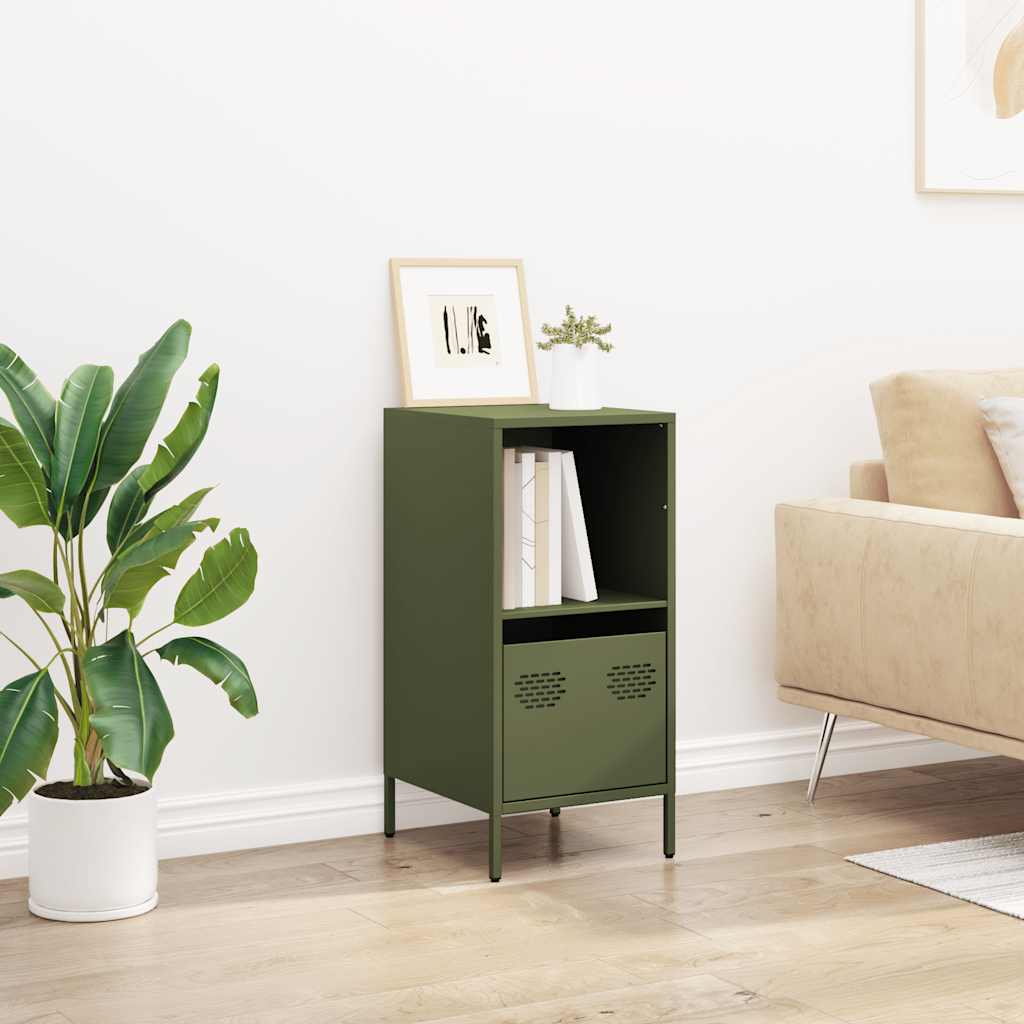 Buffet vert olive 35x39x73,5 cm acier laminé à froid - XIOS