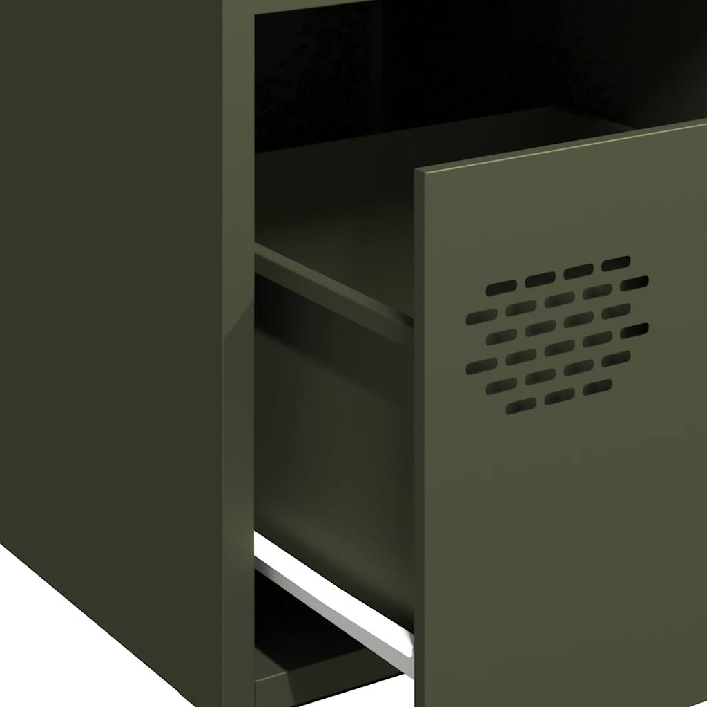 Buffet vert olive 35x39x73,5 cm acier laminé à froid - XIOS
