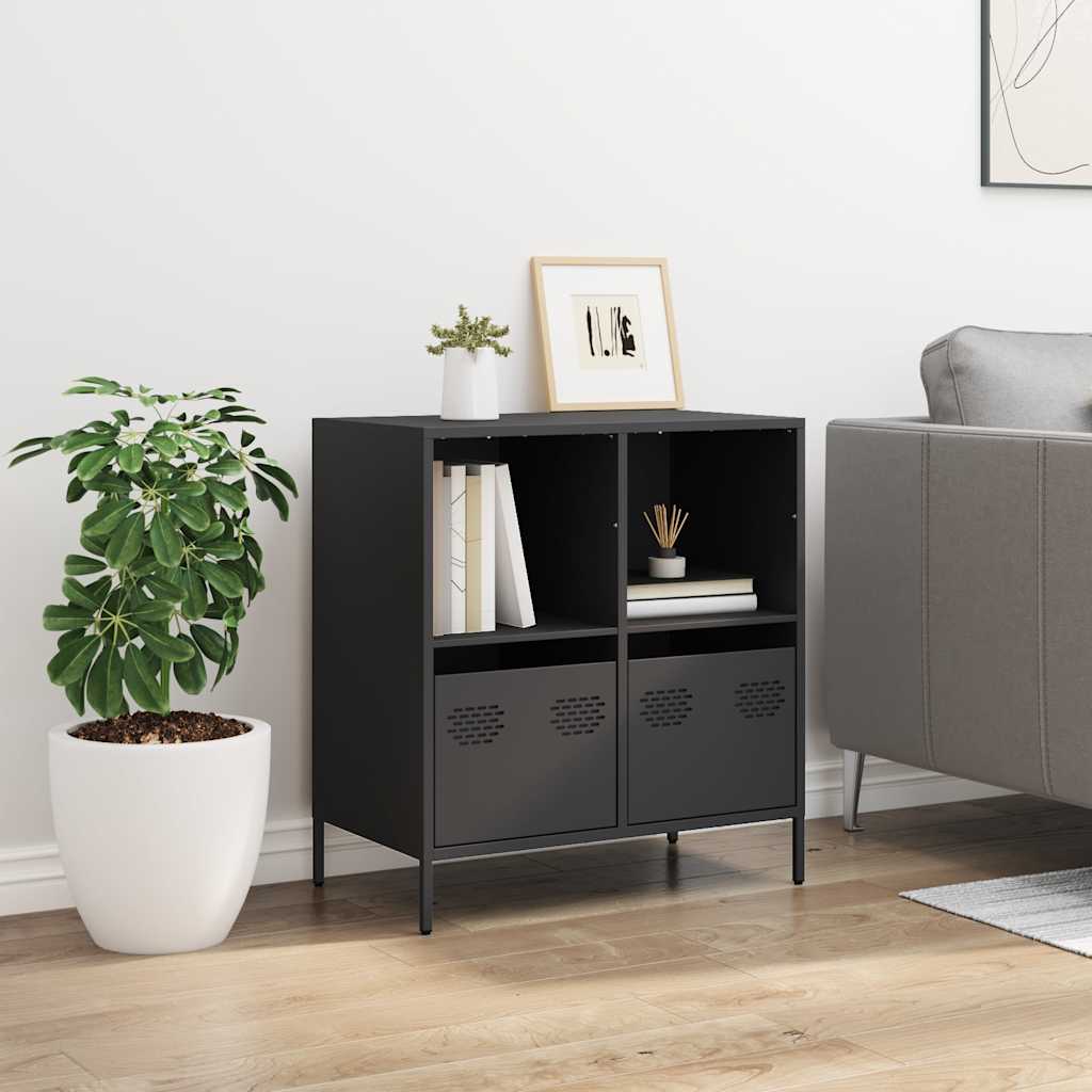 Buffet noir 68x39x73,5 cm acier laminé à froid - XIOS