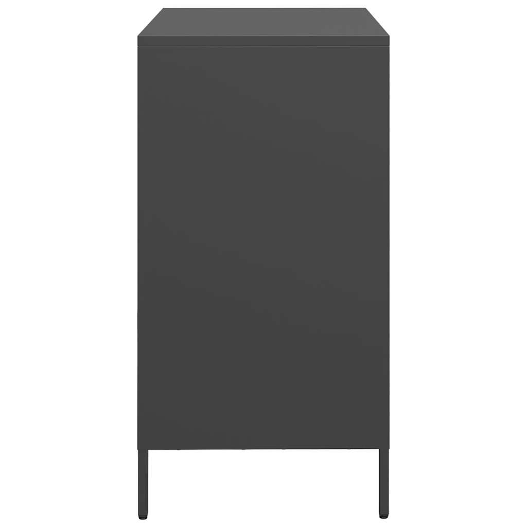 Buffet noir 68x39x73,5 cm acier laminé à froid - XIOS