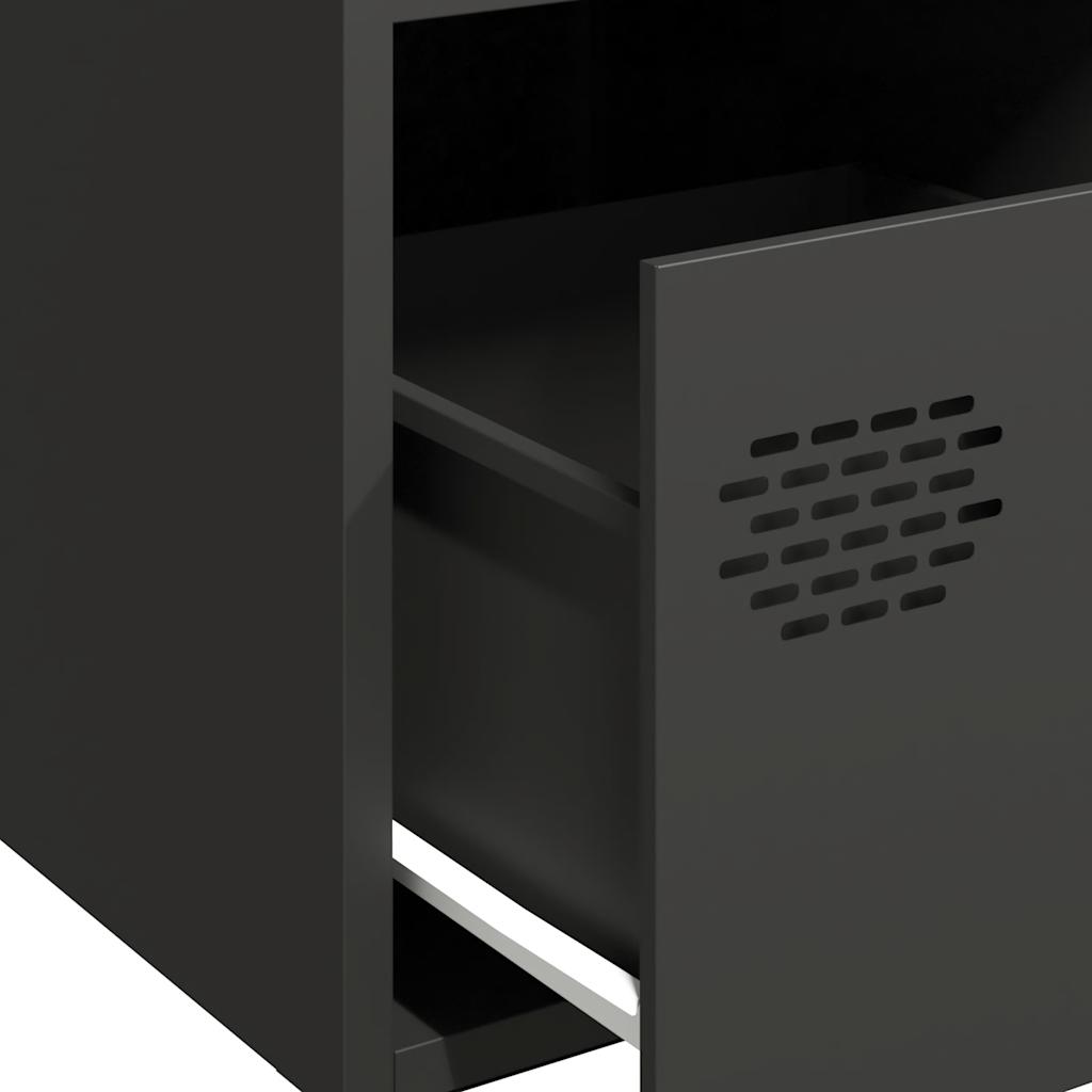 Buffet noir 68x39x73,5 cm acier laminé à froid - XIOS
