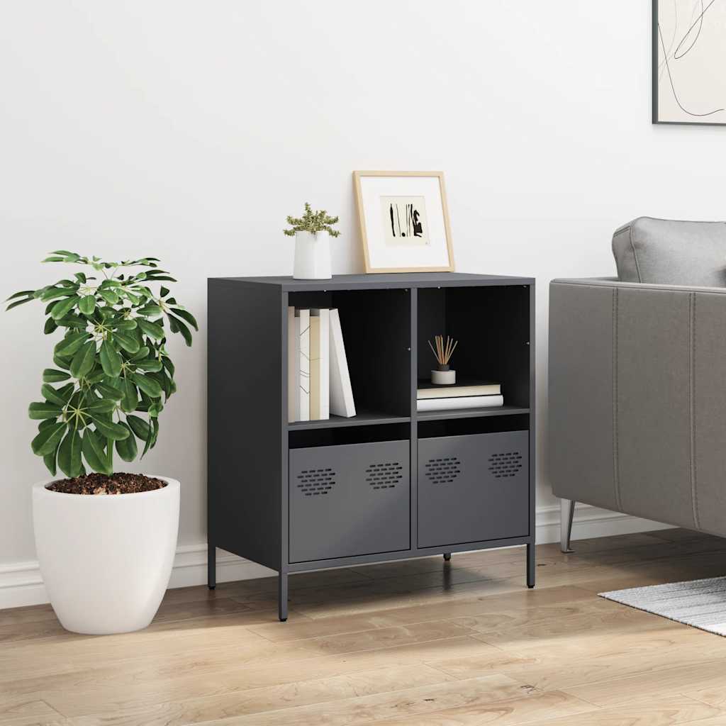Buffet anthracite 68x39x73,5 cm acier laminé à froid - XIOS