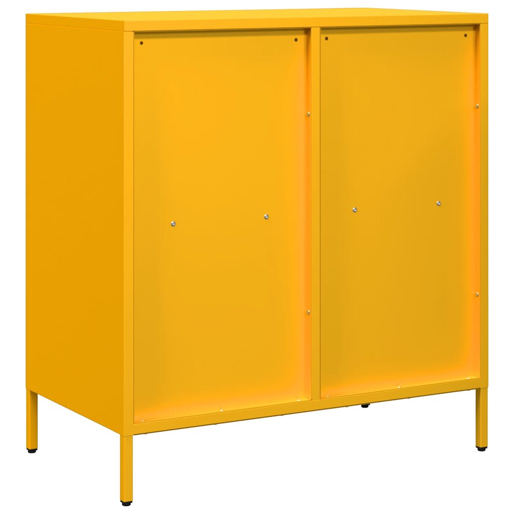 Buffet jaune moutarde 68x39x73,5 cm acier laminé à froid - XIOS