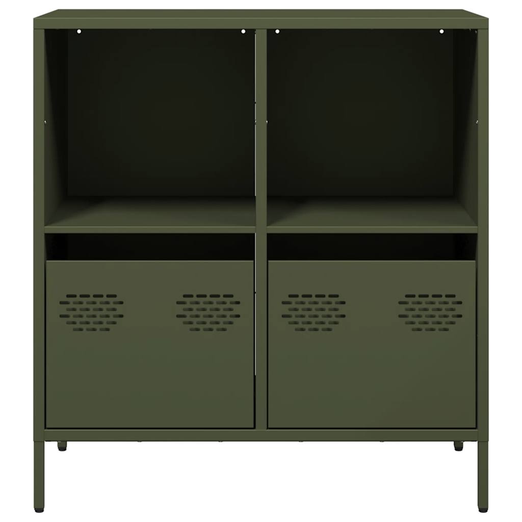 Buffet vert olive 68x39x73,5 cm acier laminé à froid - XIOS