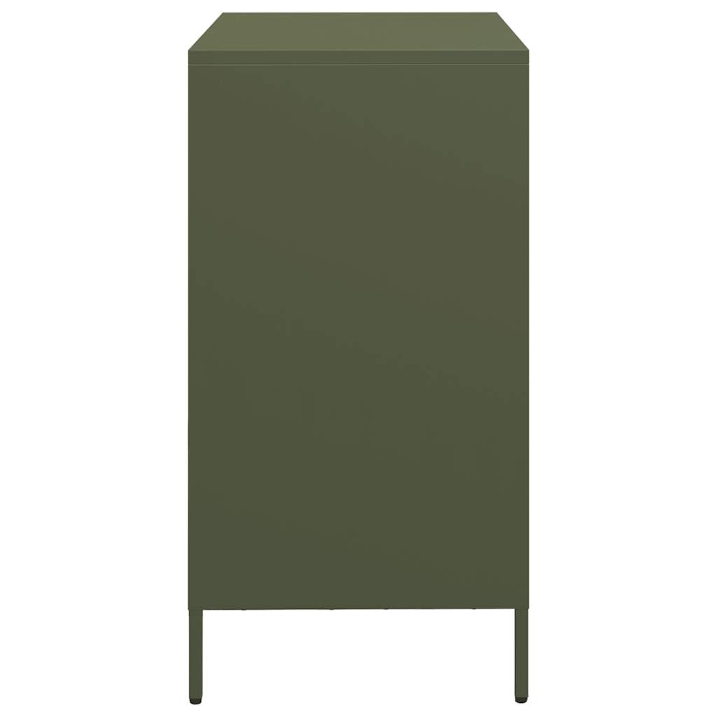 Buffet vert olive 68x39x73,5 cm acier laminé à froid - XIOS