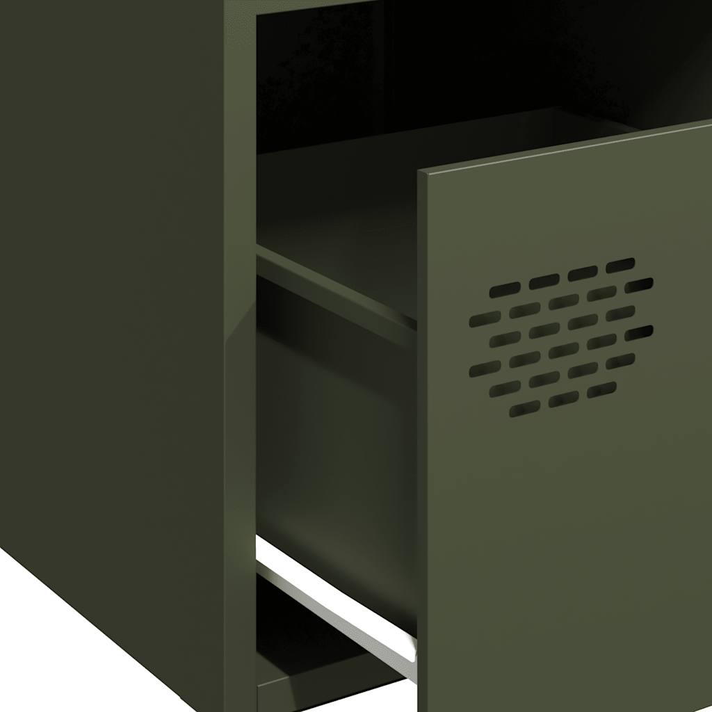 Buffet vert olive 68x39x73,5 cm acier laminé à froid - XIOS