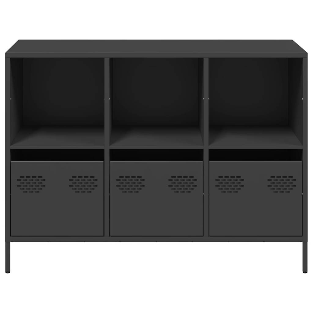 Buffet noir 101,5x39x73,5 cm acier laminé à froid - XIOS