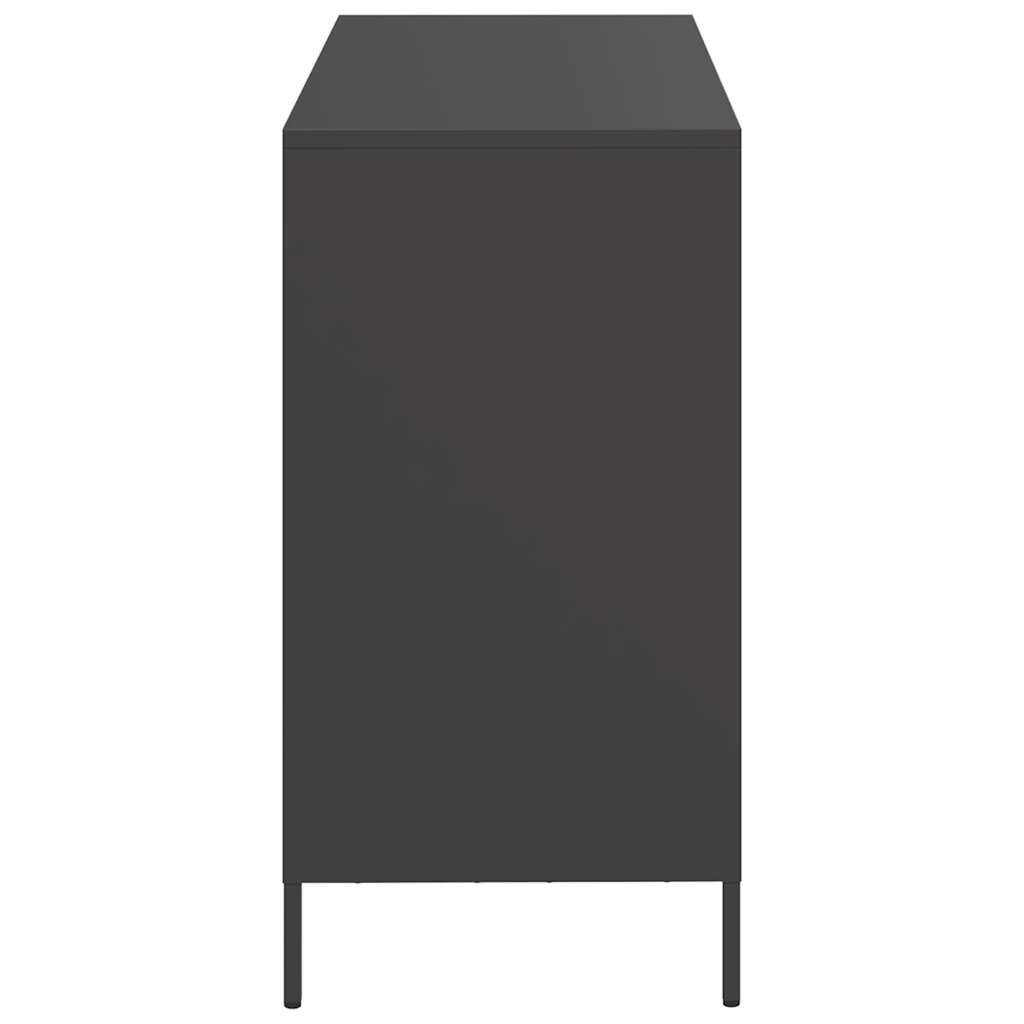 Buffet noir 101,5x39x73,5 cm acier laminé à froid - XIOS