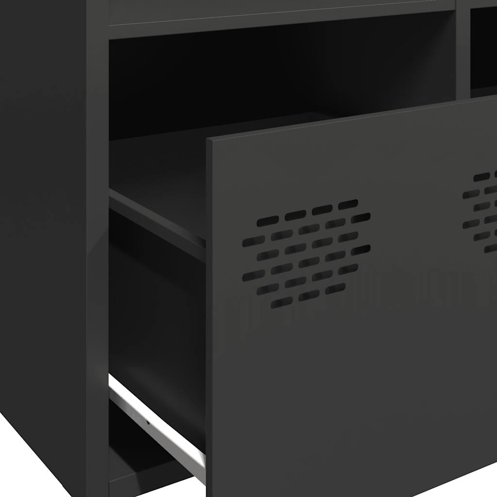 Buffet noir 101,5x39x73,5 cm acier laminé à froid - XIOS