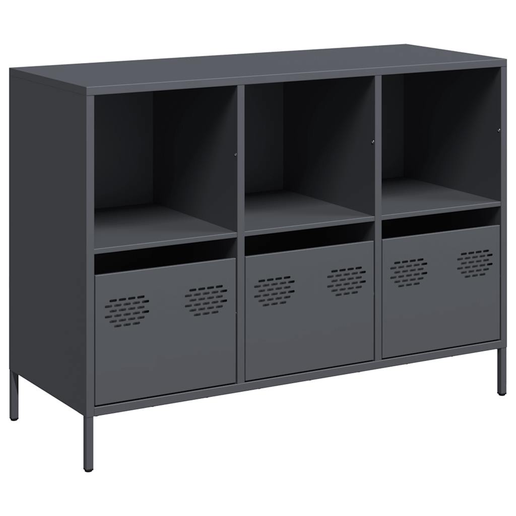 Buffet anthracite 101,5x39x73,5 cm acier laminé à froid - XIOS