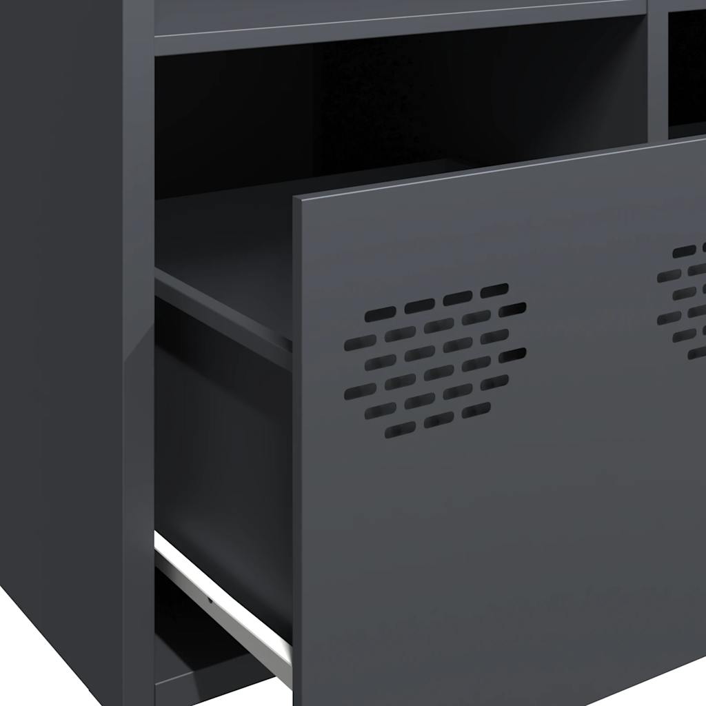 Buffet anthracite 101,5x39x73,5 cm acier laminé à froid - XIOS