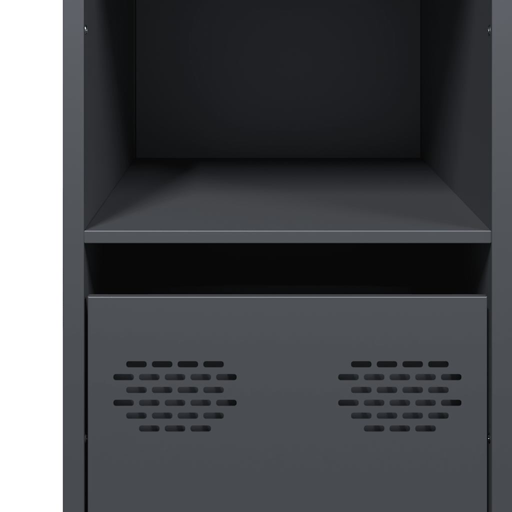 Buffet anthracite 101,5x39x73,5 cm acier laminé à froid - XIOS