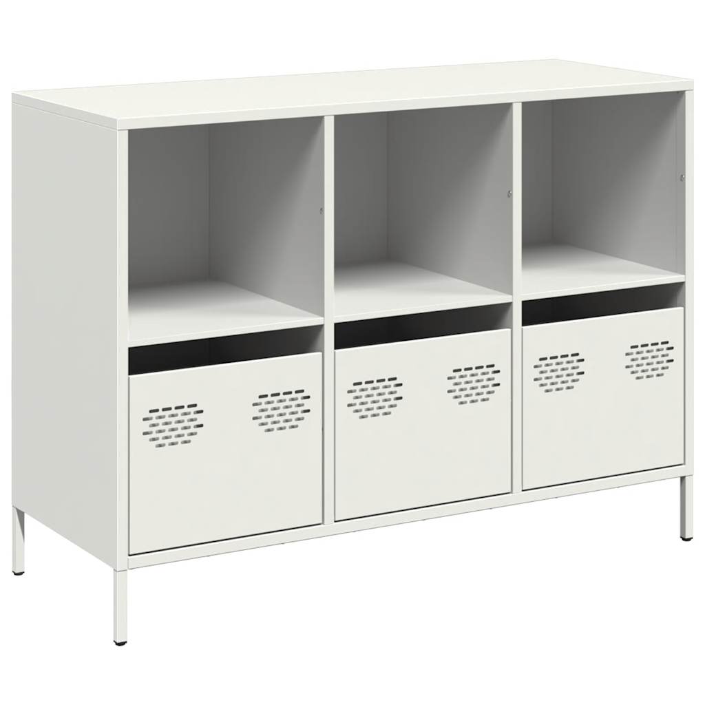 Buffet blanc 101,5x39x73,5 cm acier laminé à froid - XIOS