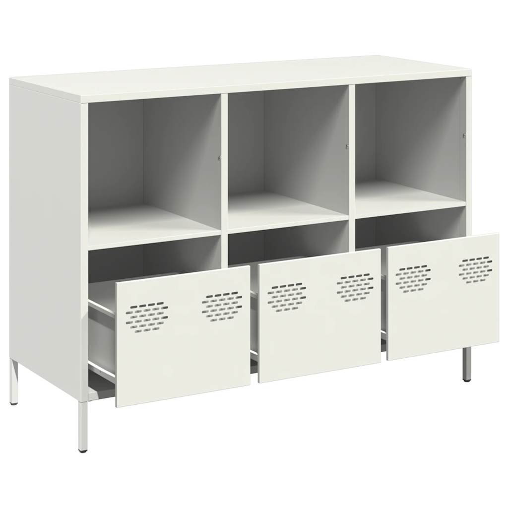 Buffet blanc 101,5x39x73,5 cm acier laminé à froid - XIOS