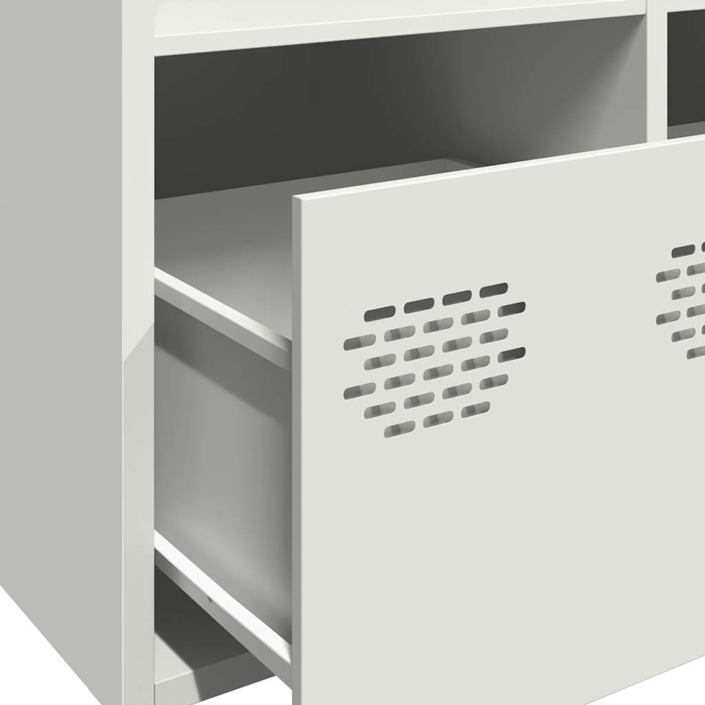 Buffet blanc 101,5x39x73,5 cm acier laminé à froid - XIOS