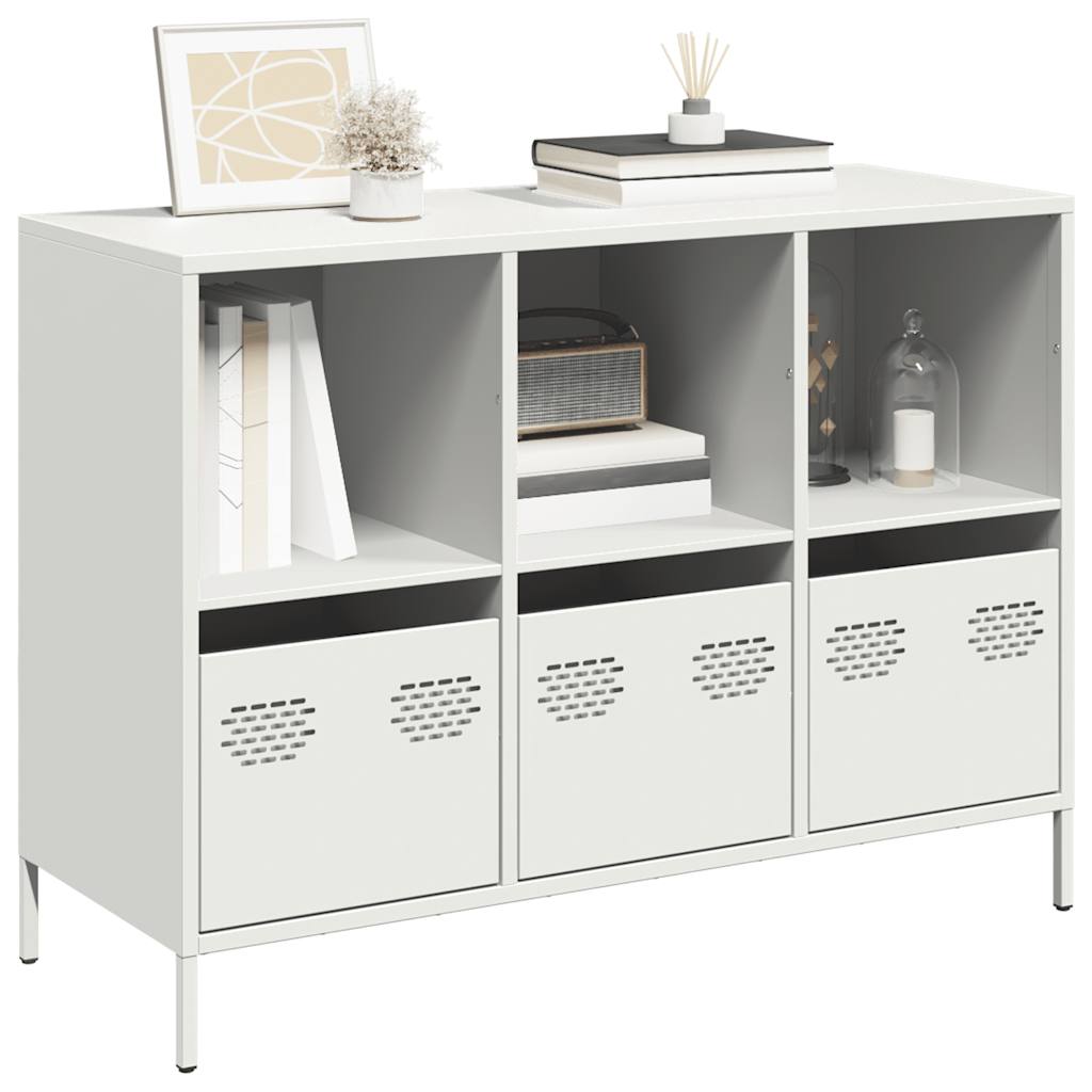 Buffet blanc 101,5x39x73,5 cm acier laminé à froid - XIOS