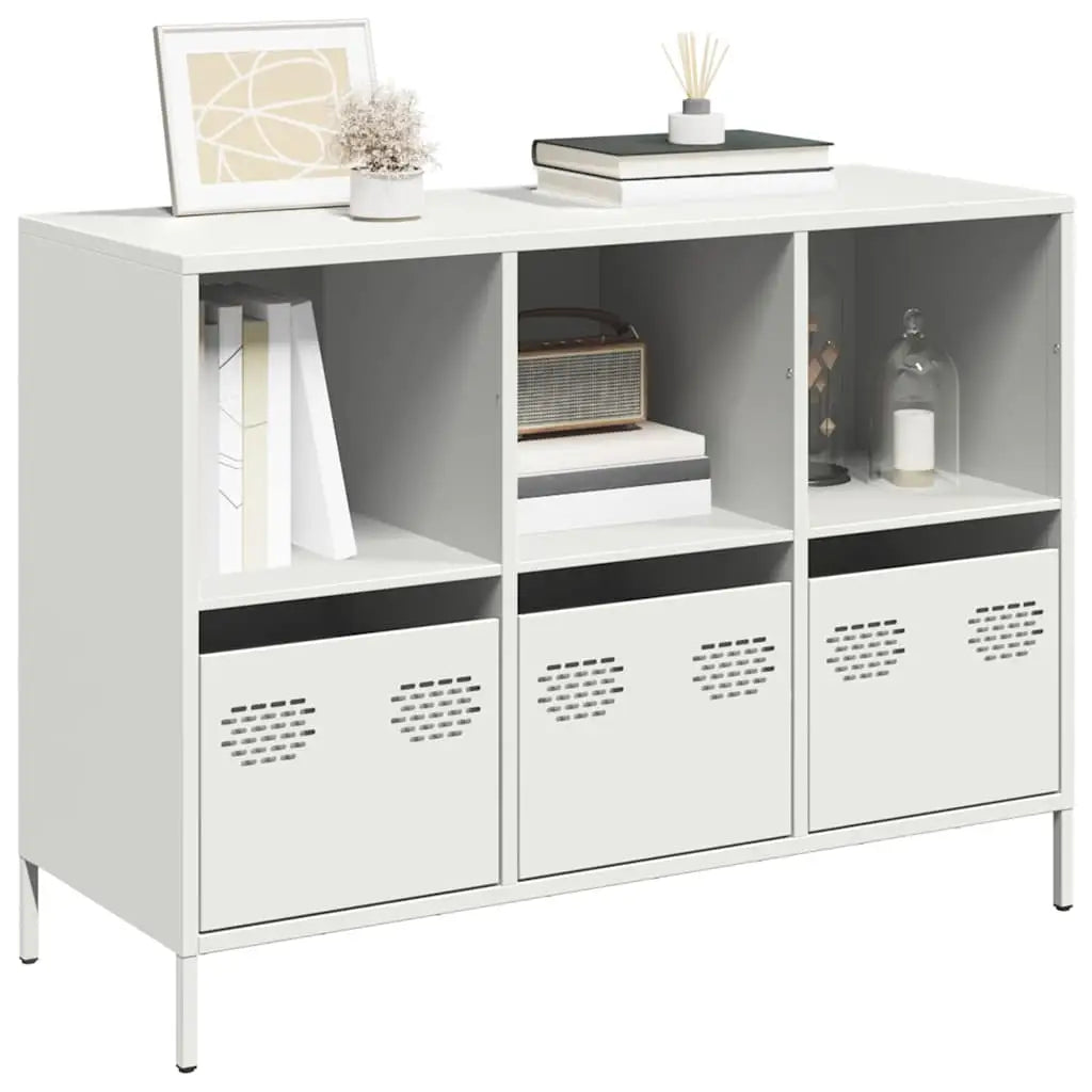 Buffet blanc 101,5x39x73,5 cm acier laminé à froid - XIOS