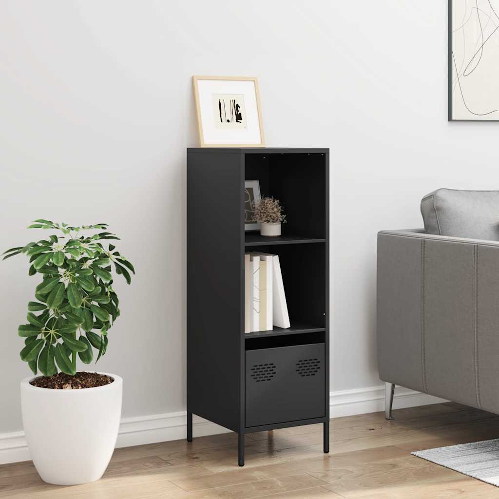 Buffet haut noir 35x39x103,5 cm acier - XIOS
