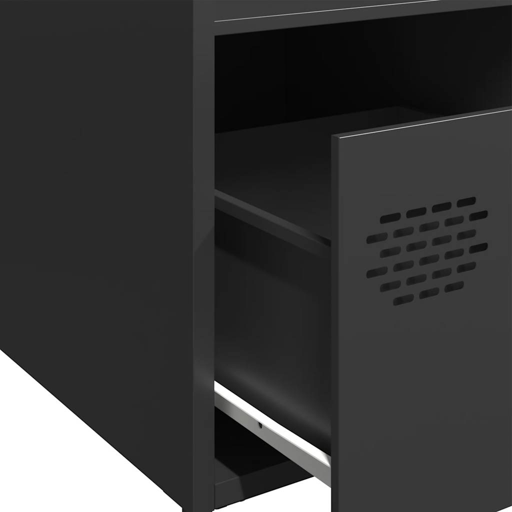 Buffet haut noir 35x39x103,5 cm acier - XIOS