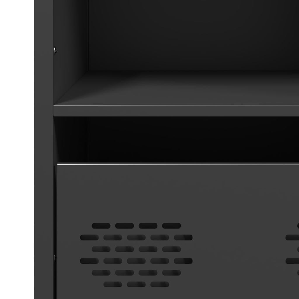 Buffet haut noir 35x39x103,5 cm acier - XIOS