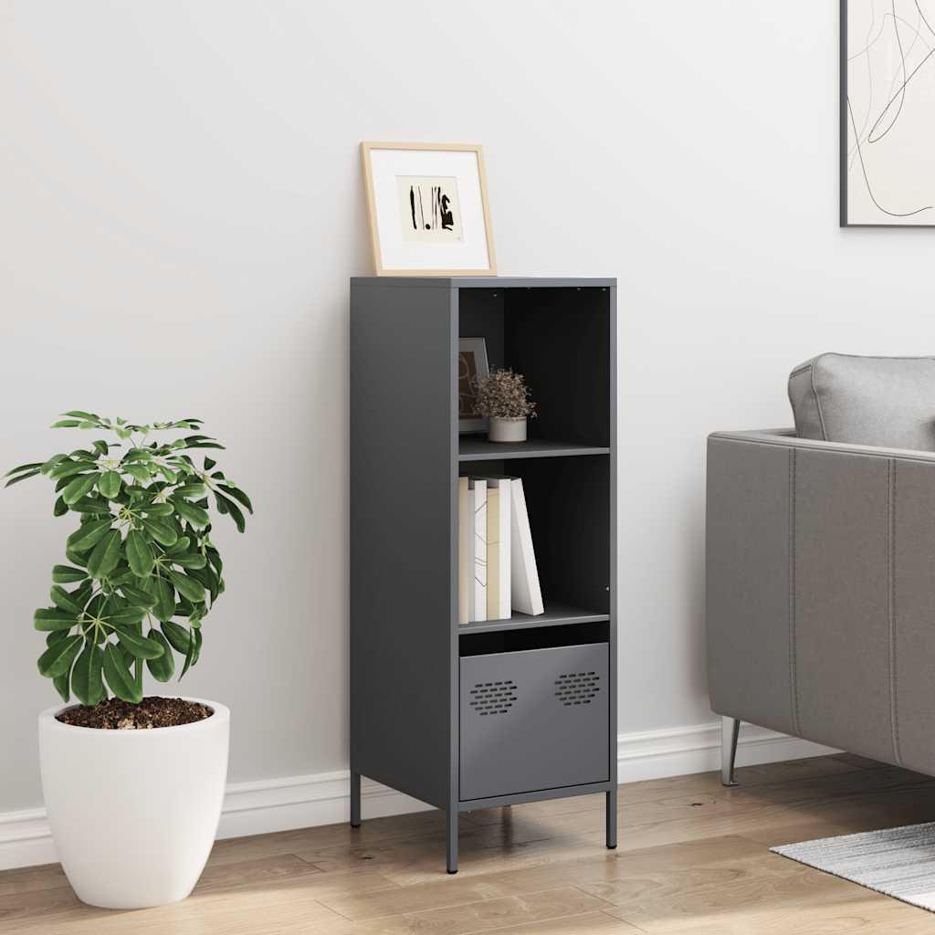 Buffet haut anthracite 35x39x103,5 cm acier - XIOS