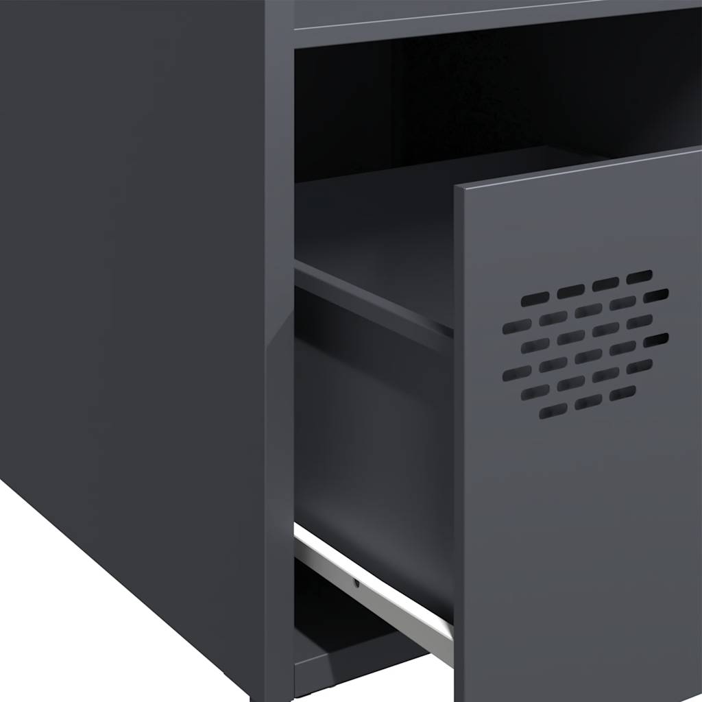 Buffet haut anthracite 35x39x103,5 cm acier - XIOS
