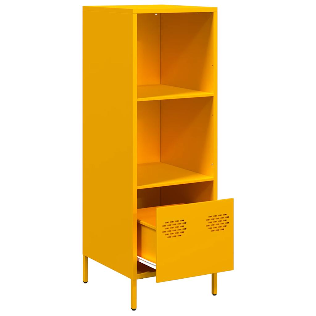 Buffet haut jaune moutarde 35x39x103,5 cm acier - XIOS