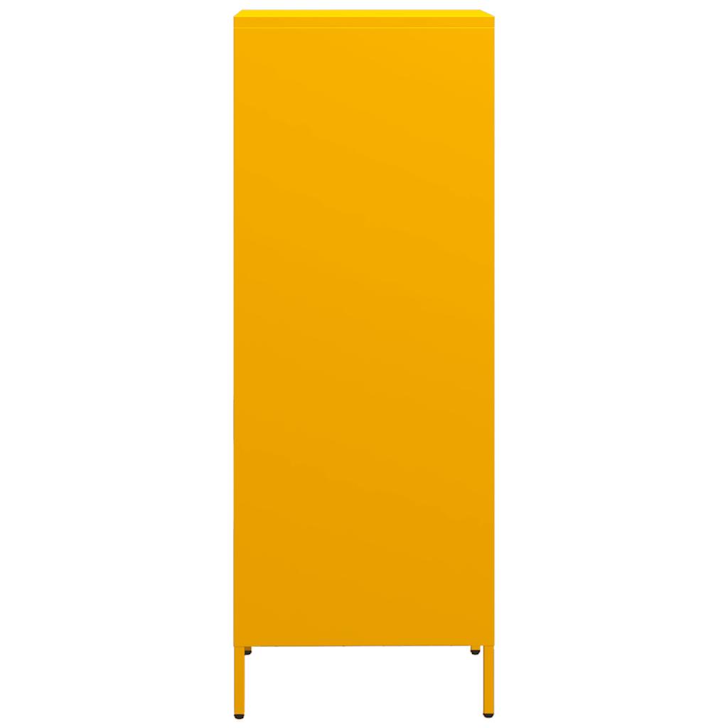 Buffet haut jaune moutarde 35x39x103,5 cm acier - XIOS