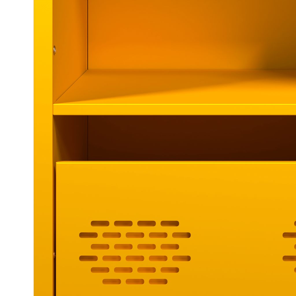 Buffet haut jaune moutarde 35x39x103,5 cm acier - XIOS