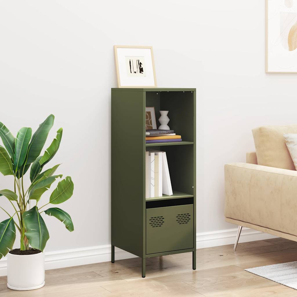 Buffet vert olive 35x39x103,5 cm acier - XIOS