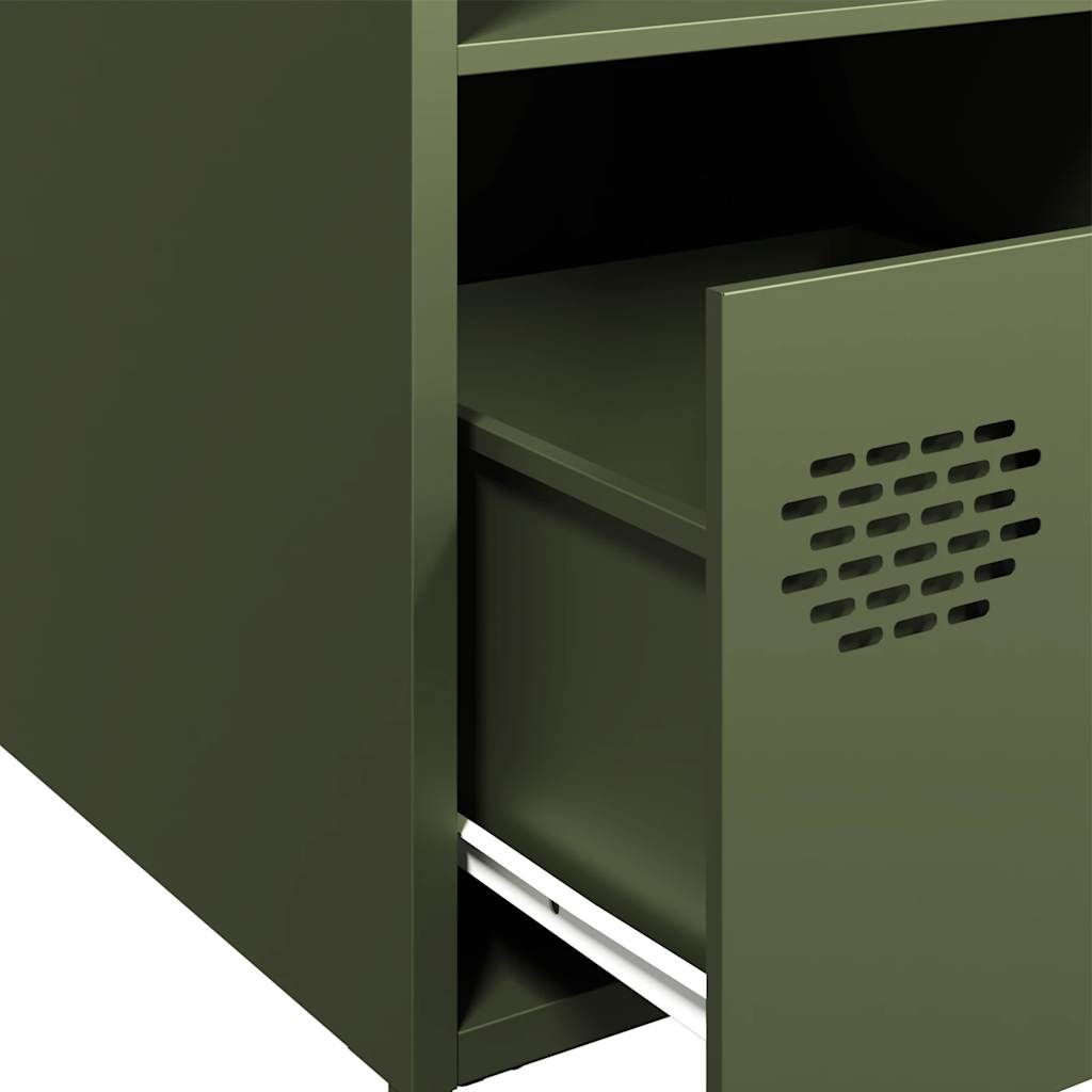 Buffet vert olive 35x39x103,5 cm acier - XIOS