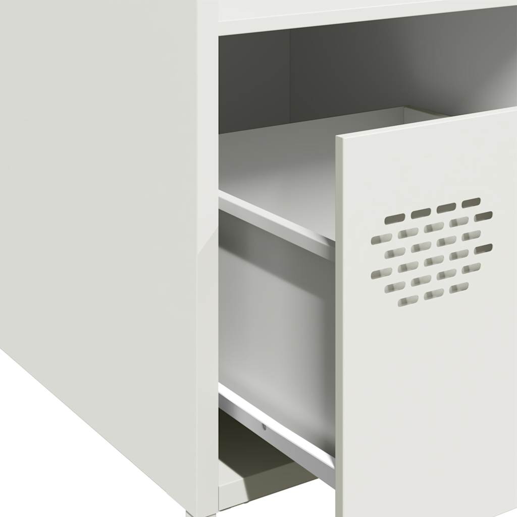 Buffet haut blanc 35x39x103,5 cm acier - XIOS