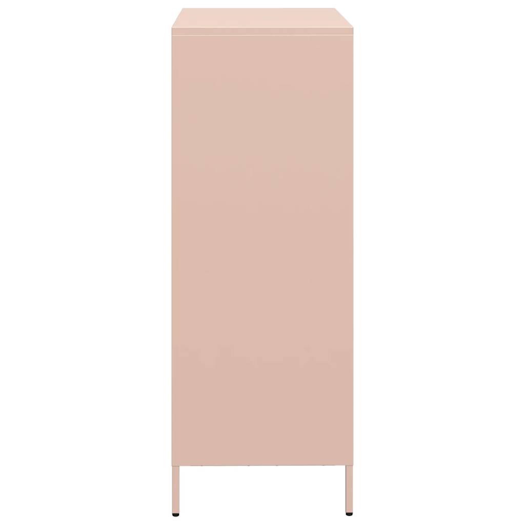 Buffet haut rose 68x39x103,5 cm acier