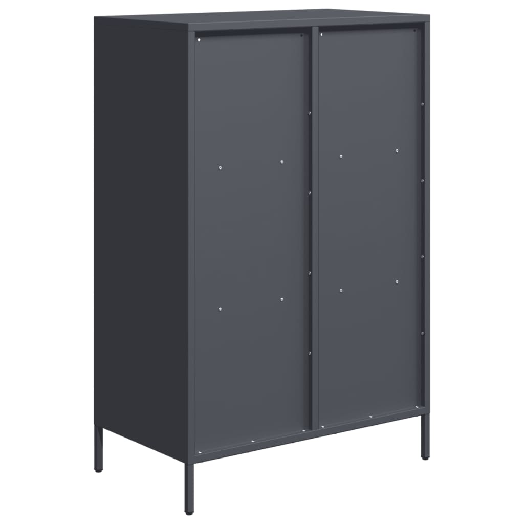 Buffet haut anthracite 68x39x103,5 cm acier - XIOS