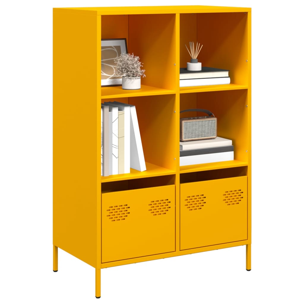 Buffet haut jaune moutarde 68x39x103,5 cm acier - XIOS