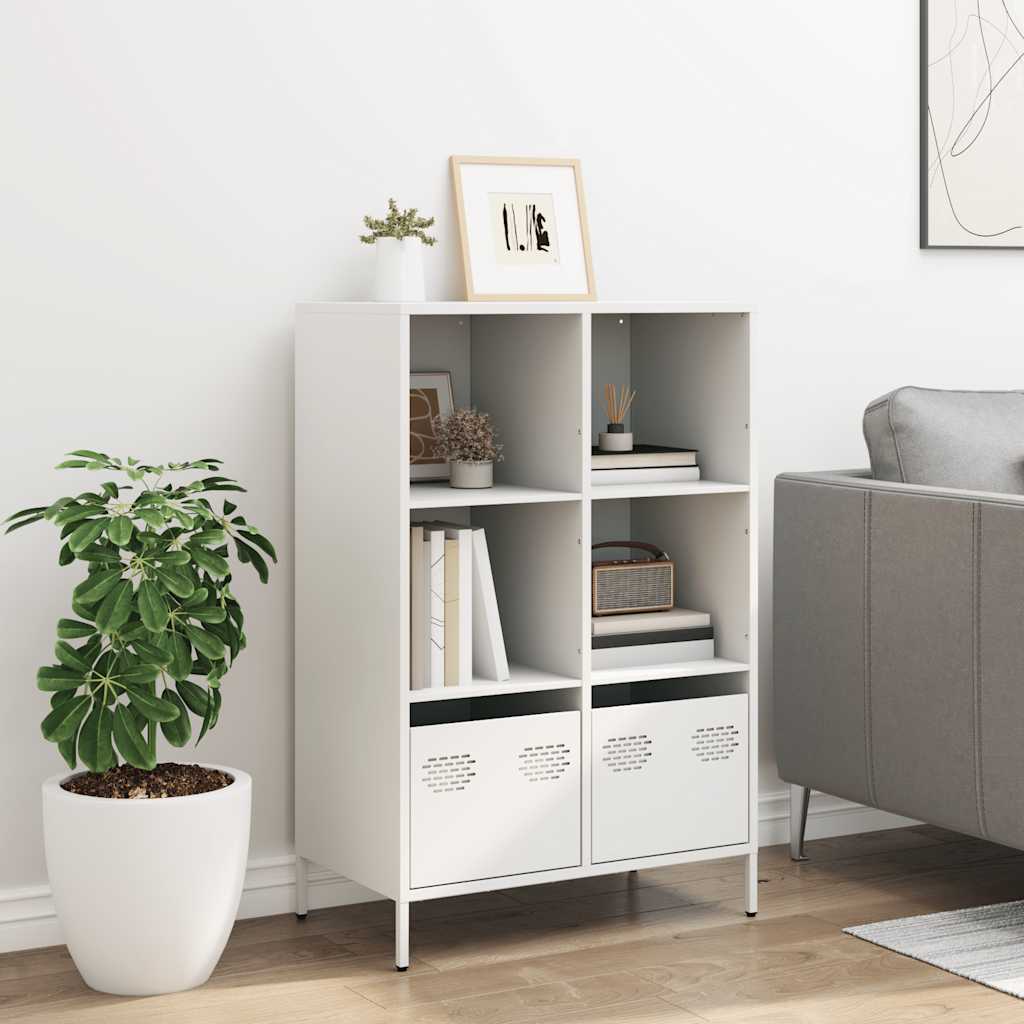 Buffet haut blanc 68x39x103,5 cm acier - XIOS