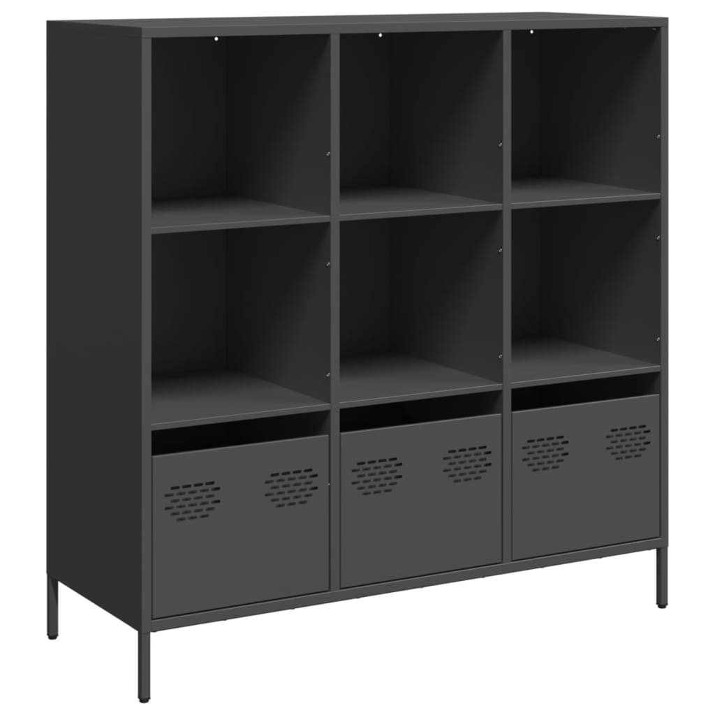 Buffet haut noir 101,5x39x103,5 cm acier - XIOS