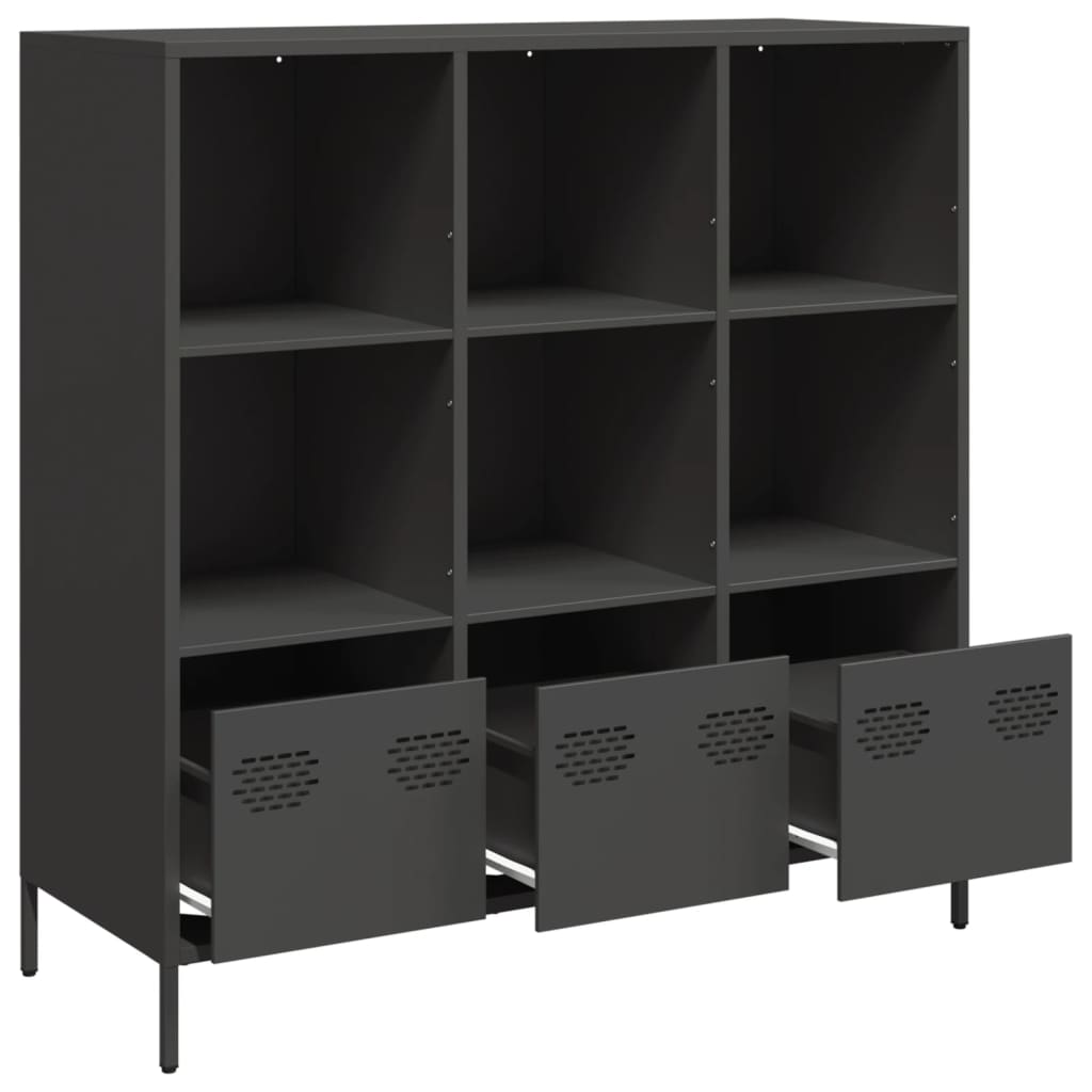 Buffet haut noir 101,5x39x103,5 cm acier - XIOS