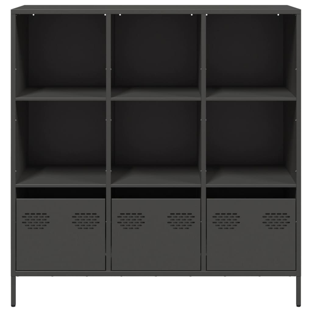 Buffet haut noir 101,5x39x103,5 cm acier - XIOS