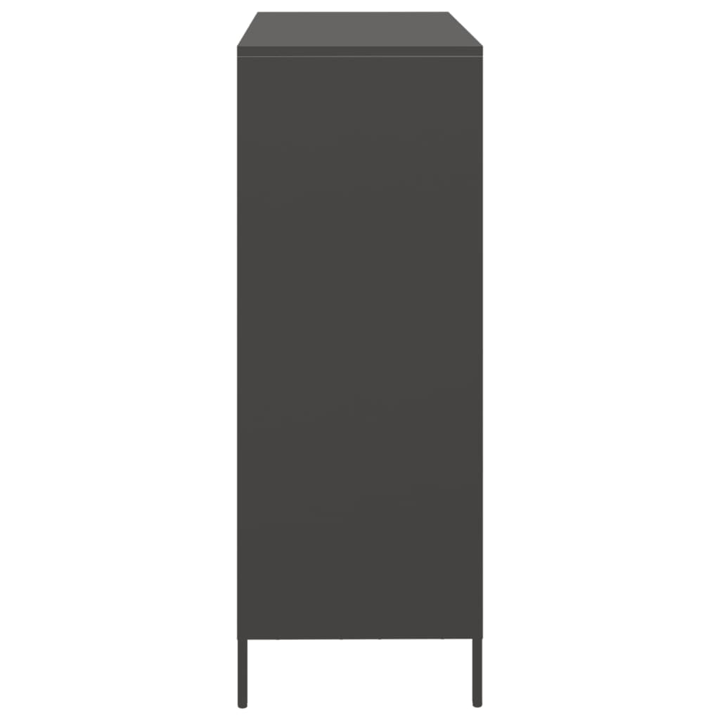 Buffet haut noir 101,5x39x103,5 cm acier - XIOS
