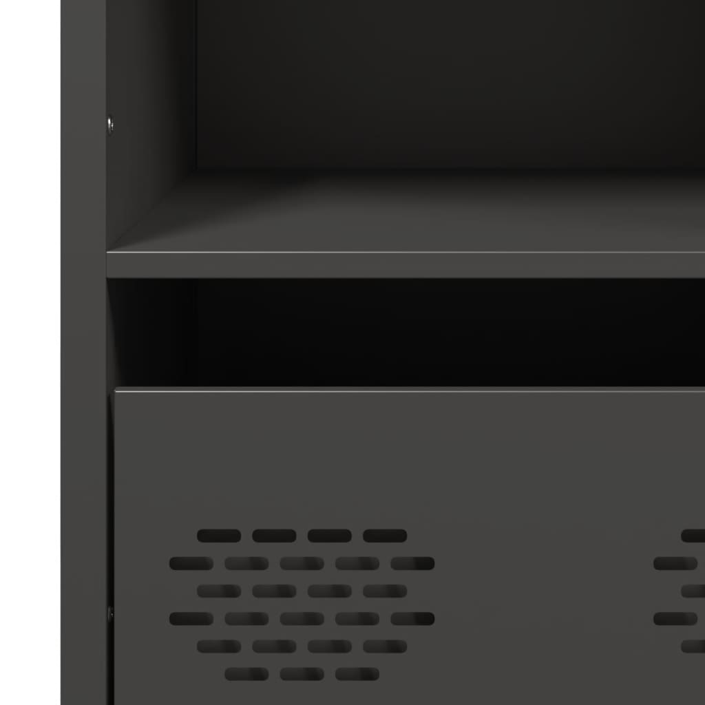Buffet haut noir 101,5x39x103,5 cm acier - XIOS