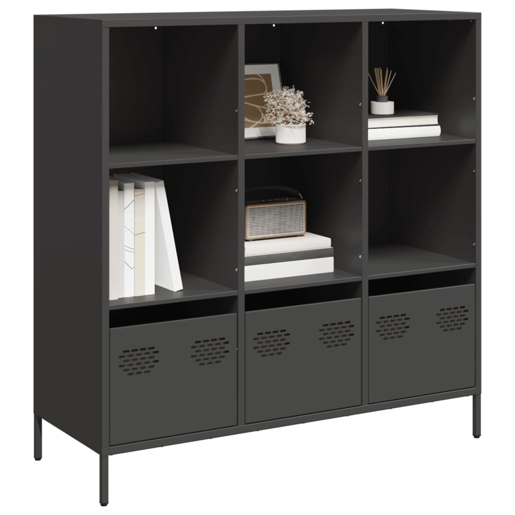 Buffet haut noir 101,5x39x103,5 cm acier - XIOS